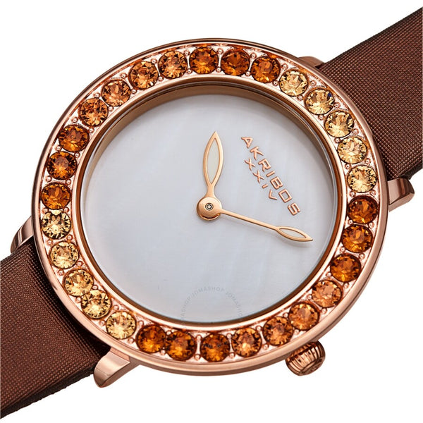 Akribos XXIV Quartz White Dial Ladies Watch AK1093BR - The Watches Men & Co #2