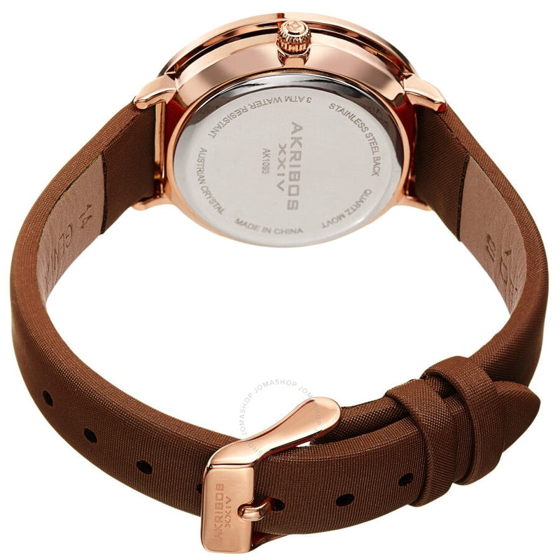 Akribos XXIV Quartz White Dial Ladies Watch AK1093BR - The Watches Men & Co #4