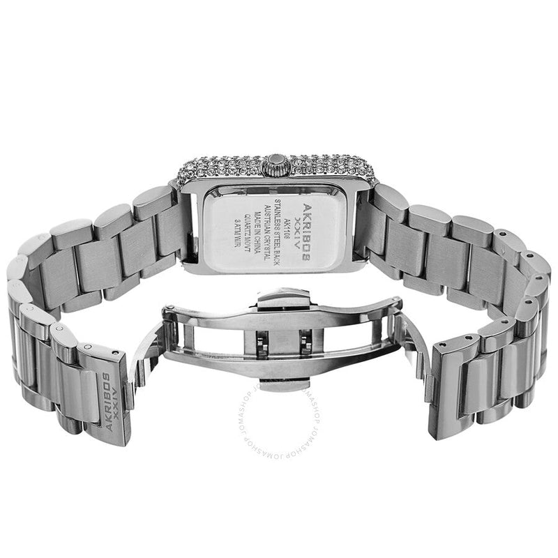 Akribos XXIV Quartz White Dial Ladies Watch AK1108SS - The Watches Men & Co #4