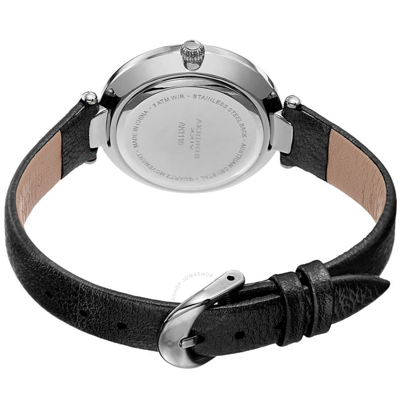 Akribos XXIV Quartz White Dial Ladies Watch AK1116BK - The Watches Men & Co #4