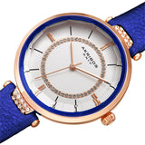 Akribos XXIV Quartz White Dial Blue Leather Ladies Watch AK1116BU - The Watches Men & Co #2