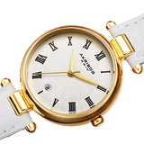 Akribos XXIV Quartz White Dial White Leather Ladies Watch AK1070WT - The Watches Men & Co #2