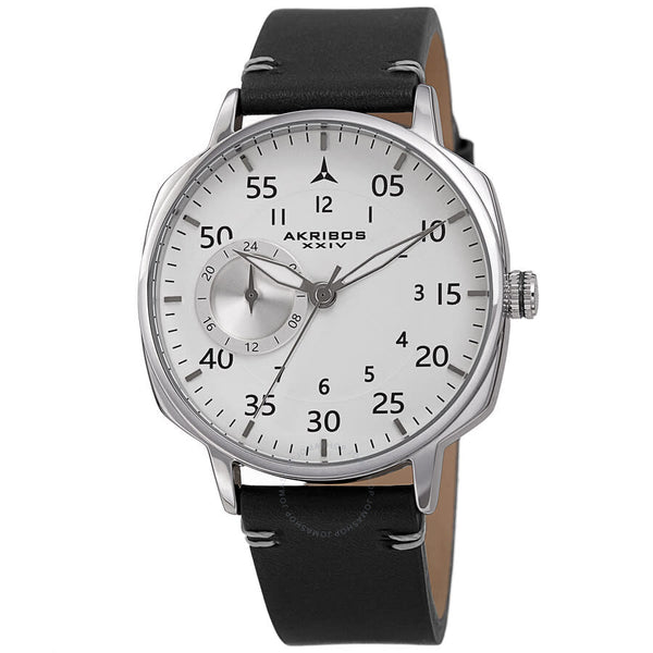 Akribos XXIV Quartz White Dial Men's Watch AK1109BU - The Watches Men & Co