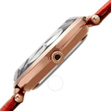 Akribos XXIV Quartz White Dial Red Leather Ladies Watch AK1116RD - The Watches Men & Co #3