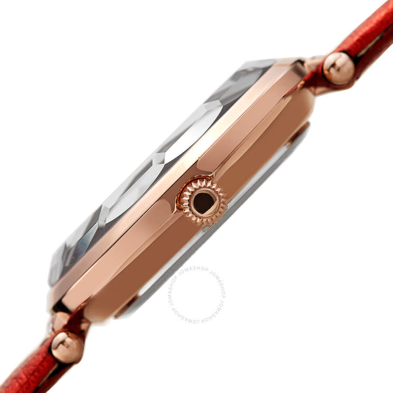 Akribos XXIV Quartz White Dial Red Leather Ladies Watch AK1116RD - The Watches Men & Co #3