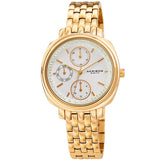 Akribos XXIV Quartz White Dial Yellow Gold-tone Ladies Watch AK1114YG - The Watches Men & Co