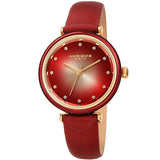 Akribos XXIV Red Dial Red Leather Ladies Watch AK1035RD - The Watches Men & Co