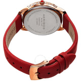 Akribos XXIV Red Dial Red Leather Ladies Watch AK1059RD - The Watches Men & Co #4