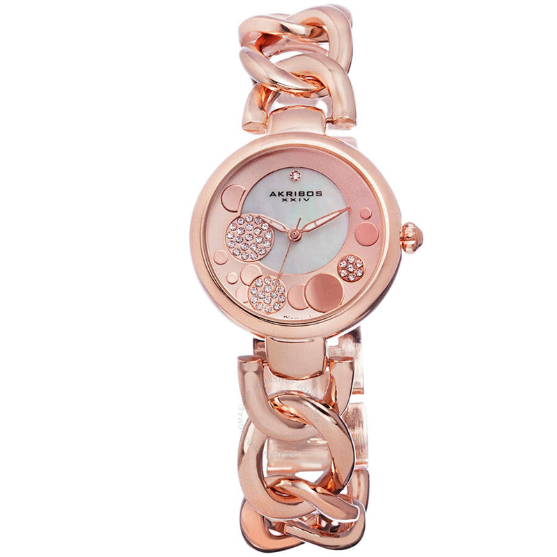 Akribos XXIV Rose Gold-tone Ladies Watch AK678RG - The Watches Men & Co
