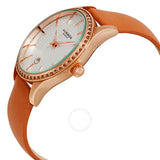 Akribos XXIV Silver Dial Tangerine Leather Ladies Watch AK964TN - The Watches Men & Co #2