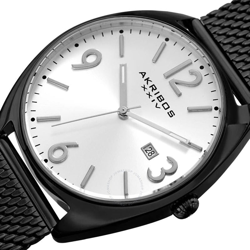 Akribos XXIV Silver-tone Dial Men's Watch AK1026BK - The Watches Men & Co #2
