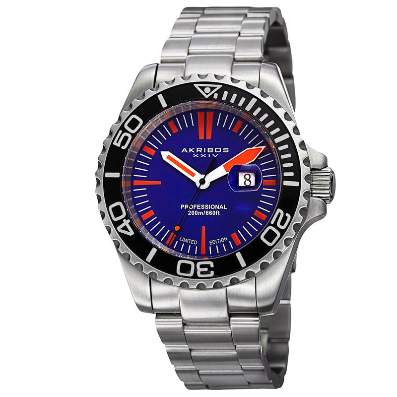 Akribos XXIV Stainless Steel Men's Watch AK735BU - The Watches Men & Co