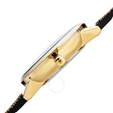 Akribos XXIV Swarovski Crystal Fabrics Quartz Gold Dial Ladies Watch P50105 - The Watches Men & Co #3