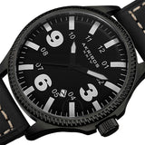 Akribos XXIV Trek Black Dial Black Leather Men's Watch AK833WT - The Watches Men & Co #2