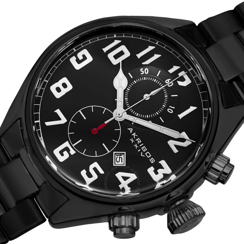 Akribos XXIV Trek Chronograph Quartz Black Dial Men's Watch P50128 - The Watches Men & Co #2