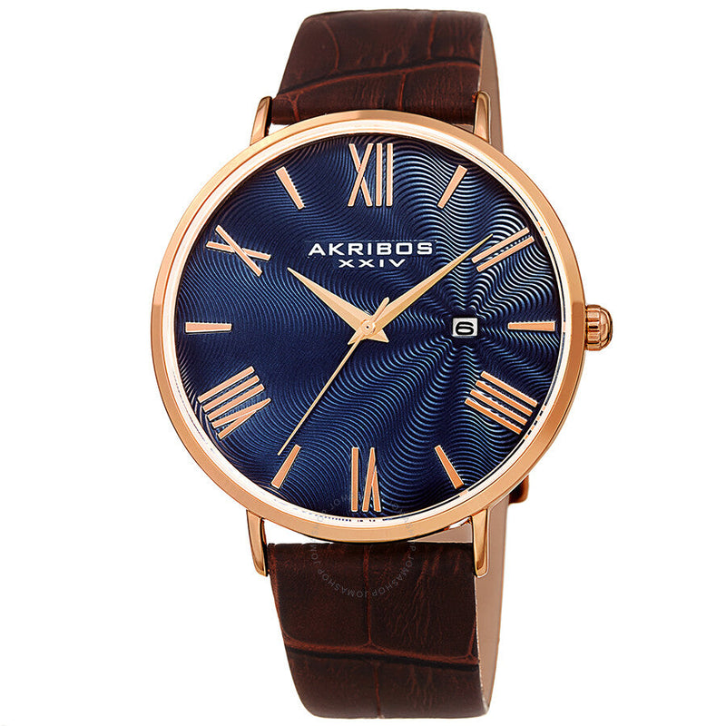 Akribos XXIV Waves Blue Dial Men's Watch AK1041RGBU - The Watches Men & Co
