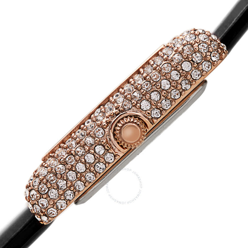 Akribos XXIV White Dial Black Leather Ladies Watch AK1068BK - The Watches Men & Co #3