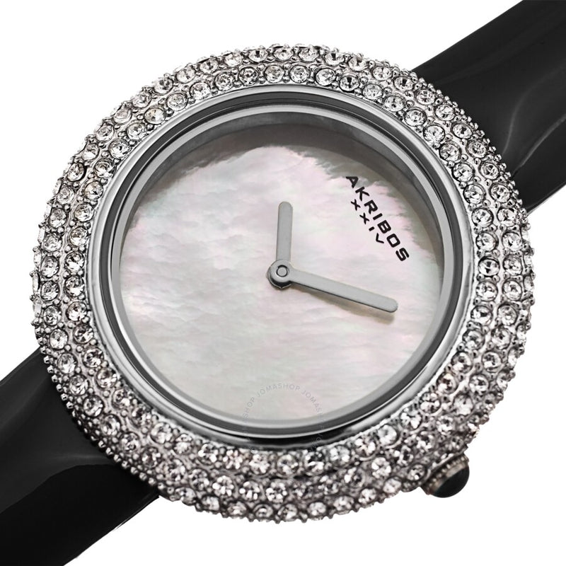 Akribos XXIV Quartz Crystal White Dial Ladies Watch AK1049SSB - The Watches Men & Co #2