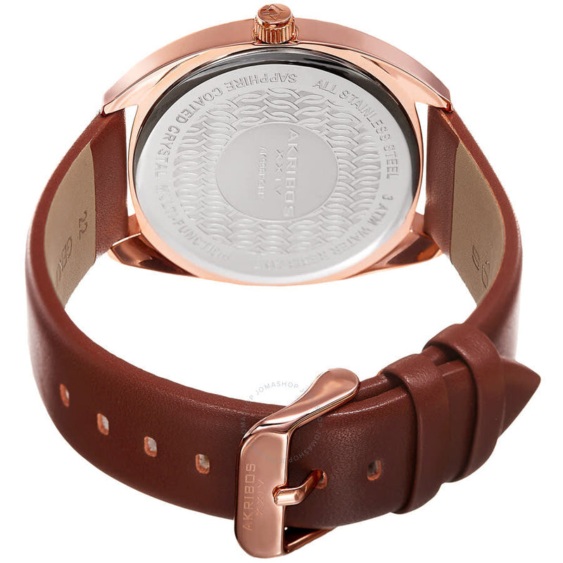 Akribos XXIV Womens Casual Chronograph Quartz Brown Dial Men's Watch P50187 - The Watches Men & Co #4