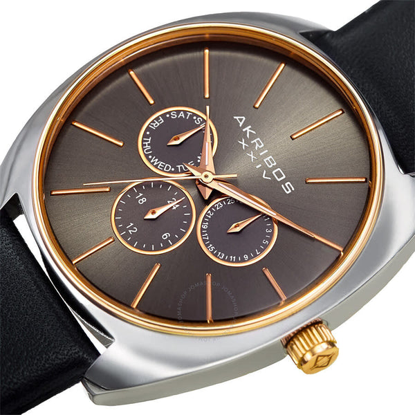 Akribos XXIV Womens Casual Chronograph Quartz Grey Dial Men's Watch P50186 - The Watches Men & Co #2