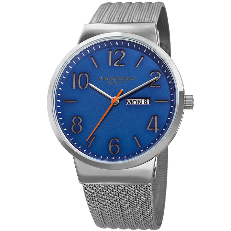Akribos XXIV Womens Casual Quartz Blue Dial Men's Watch P50183 - The Watches Men & Co