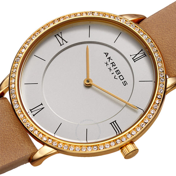 Akribos XXIV Womens Casual Quartz Silver Dial Ladies Watch P50157 - The Watches Men & Co #2