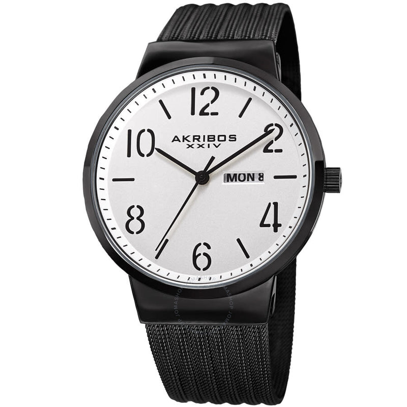 Akribos XXIV Womens Casual Quartz Silver Dial Men's Watch P50181 - The Watches Men & Co