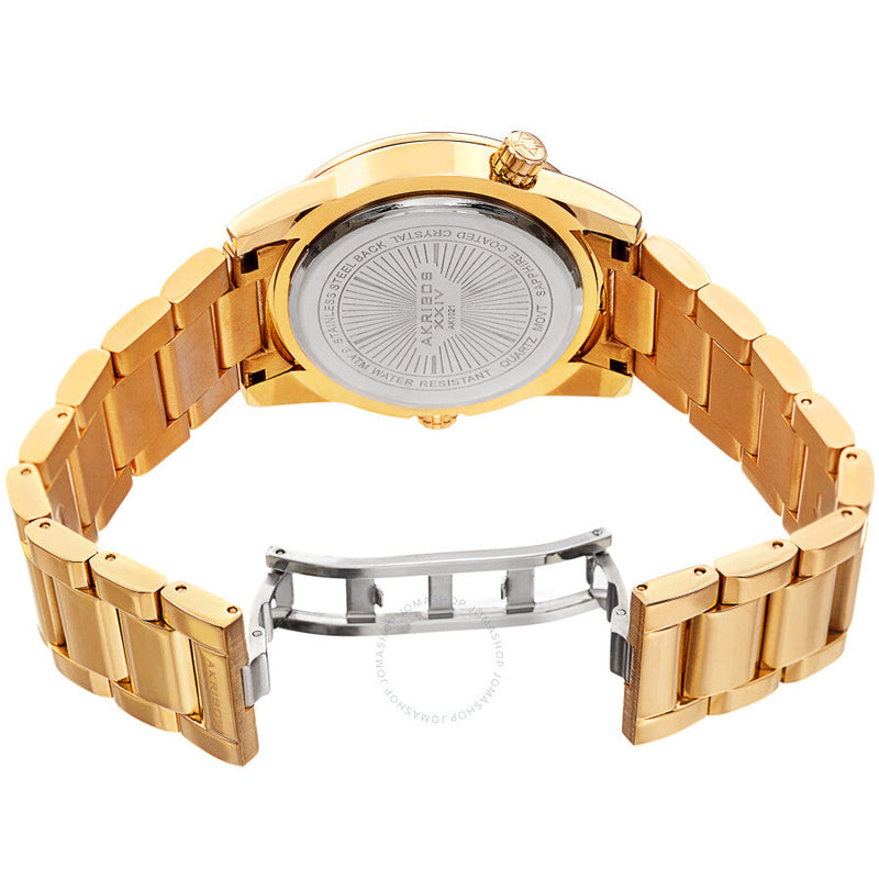 Akribos XXIV World Time Quartz Black Dial Men's Watch AK1021YGB - The Watches Men & Co #4