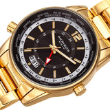 Akribos XXIV World Time Quartz Black Dial Men's Watch AK1021YGB - The Watches Men & Co #2