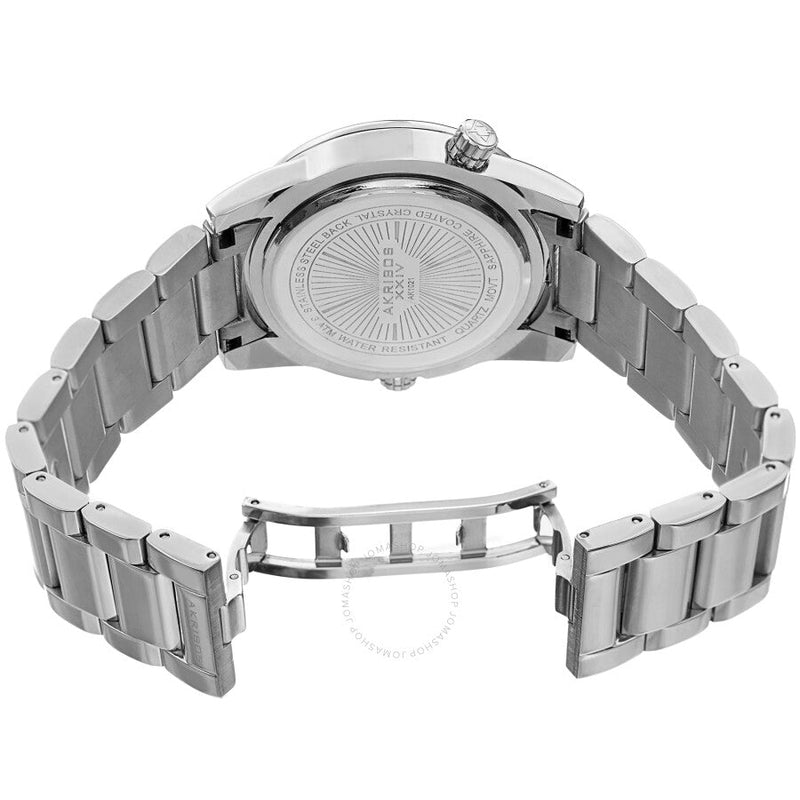 Akribos XXIV World Time Quartz Blue Dial Men's Watch AK1021SSBU - The Watches Men & Co #4