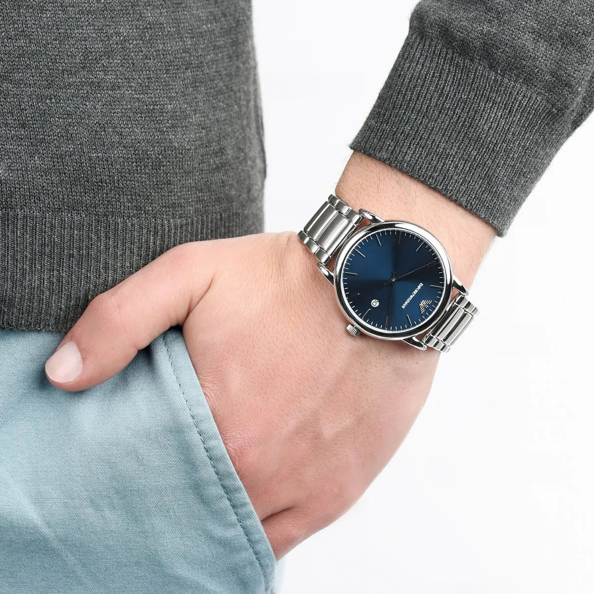 Emporio Armani Quartz Blue Dial Watch AR11089