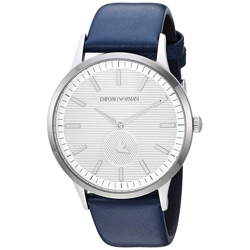 Emporio Armani Renato Blue Leather Men's Watch  AR11119 - The Watches Men & CO