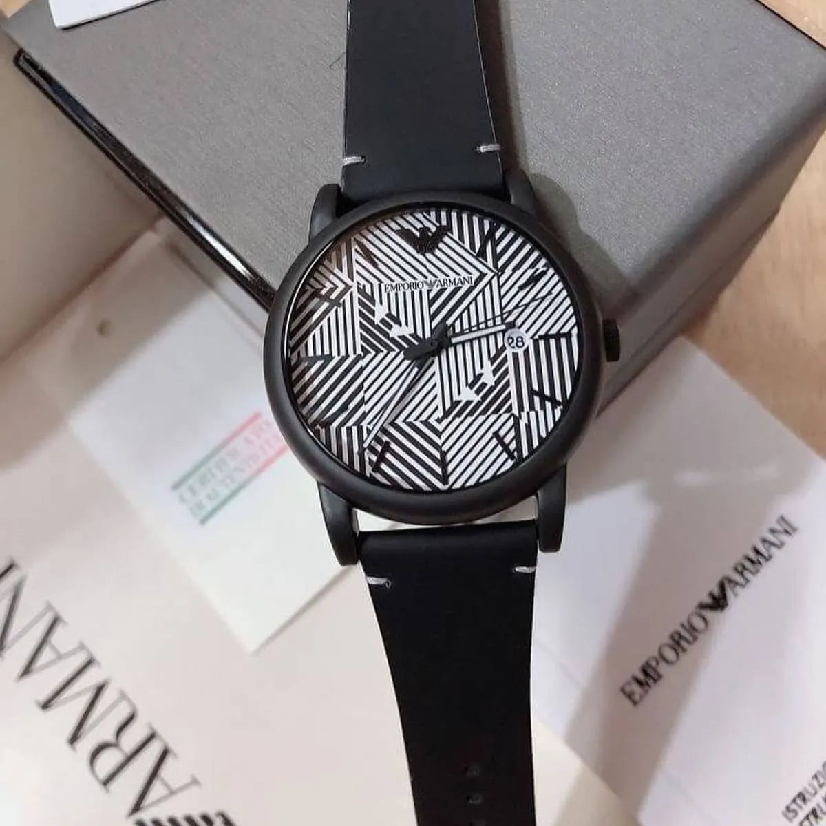 Emporio Armani Luigi Slim AR11136 with original packaging and documentation