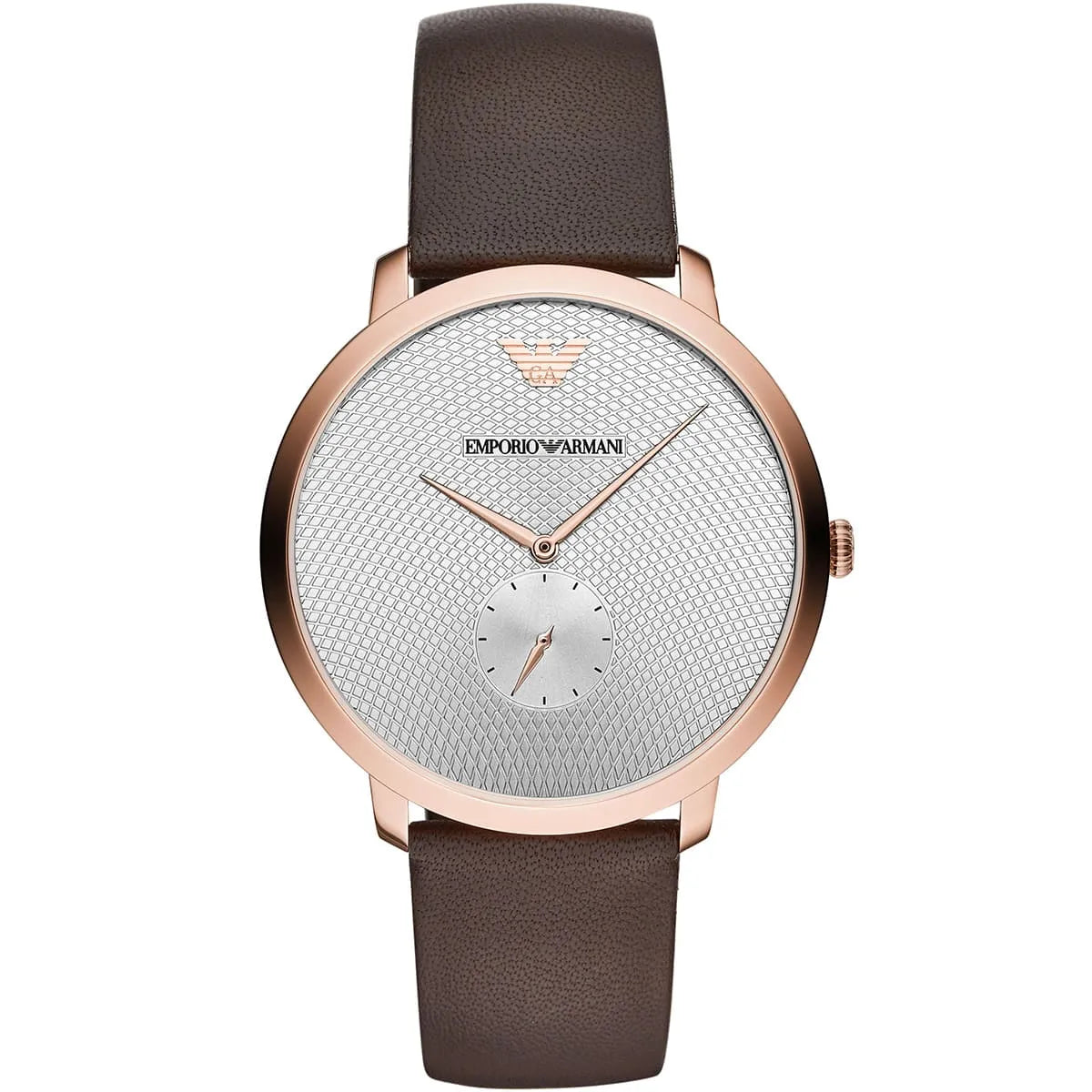 Emporio Armani Men's Quartz Leather Strap Silver Dial 42mm Watch AR11163 AR11163 - Image 2