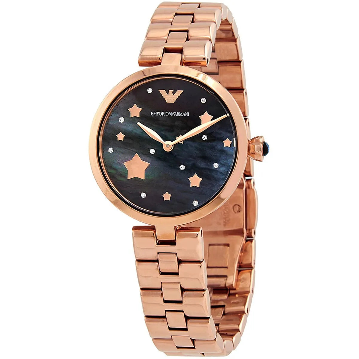 Emporio Armani Arianna Black MOP Dial Rose gold Women's Watch - AR11197