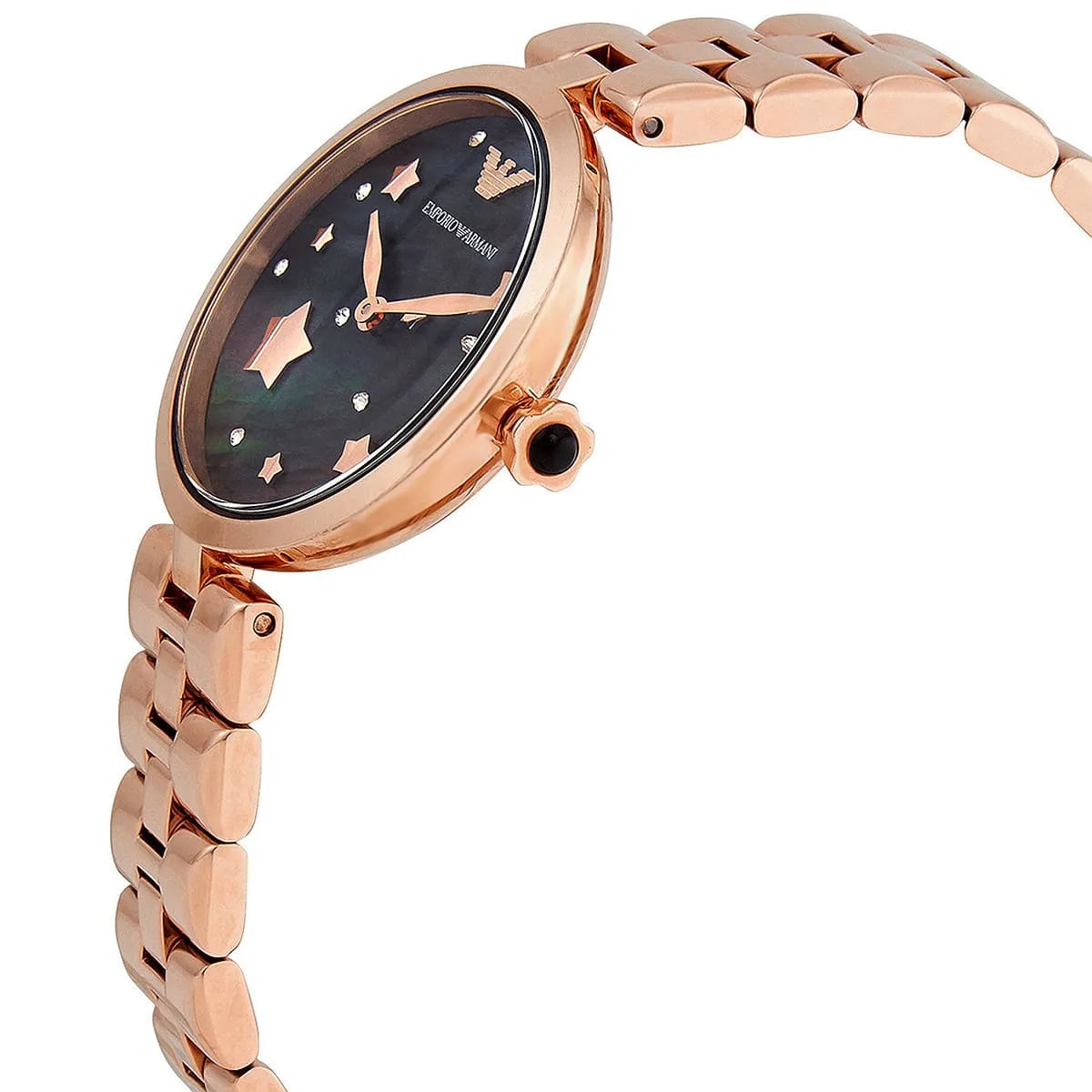 Emporio Armani Arianna Black MOP Dial Rose gold Women's Watch - AR11197