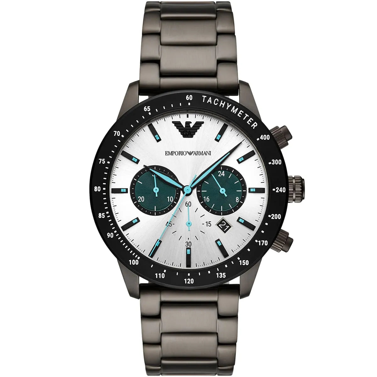 Emporio Armani Mario Chronograph Multicolor Dial Gunmetal Men's Watch - AR11471