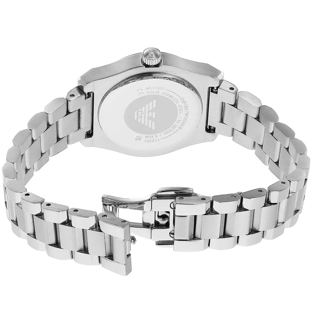 Emporio Armani Federica White MOP Dial Silver Women's Watch - AR11557