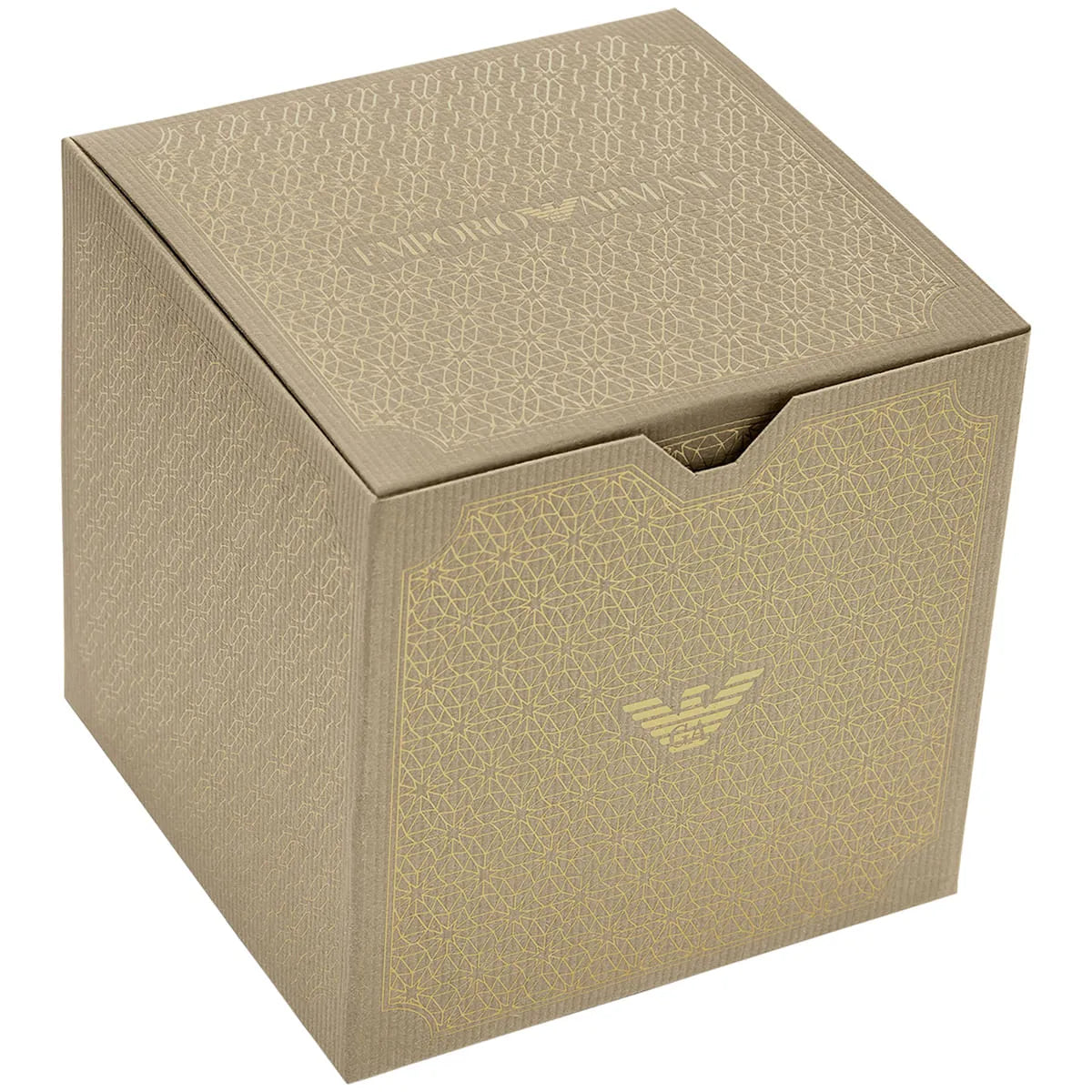 Emporio Armani beige textured gift box for AR11722 chronograph watch