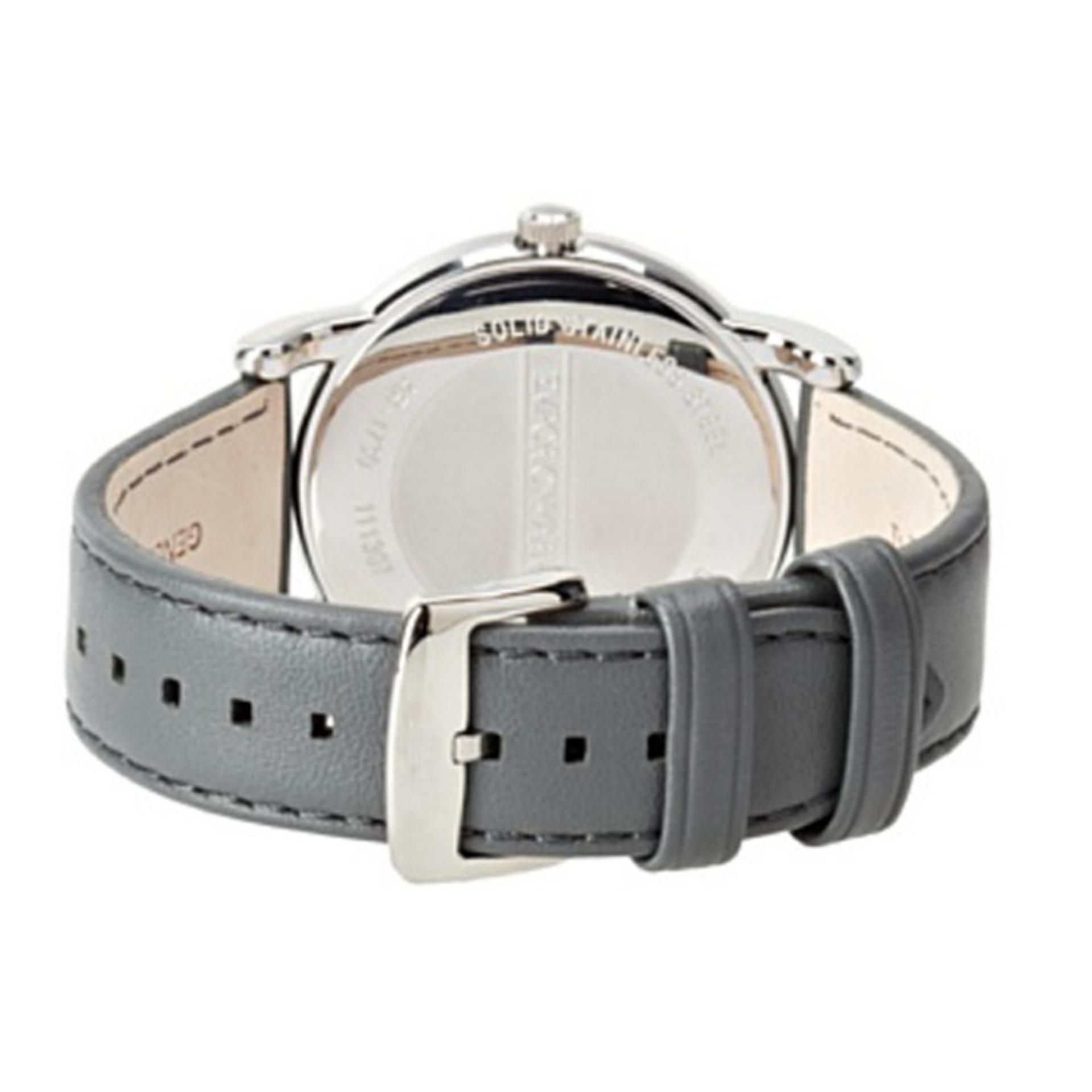 Emporio Armani AR1730 watch caseback showing stainless steel with engraved branding