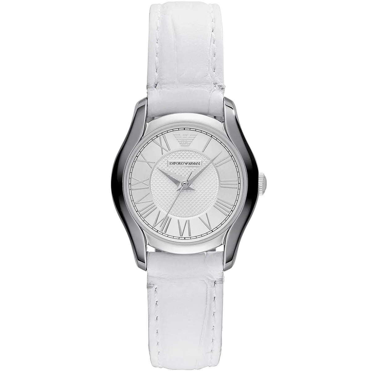 Emporio Armani Valente XSmall women's watch with white dial and white leather strap