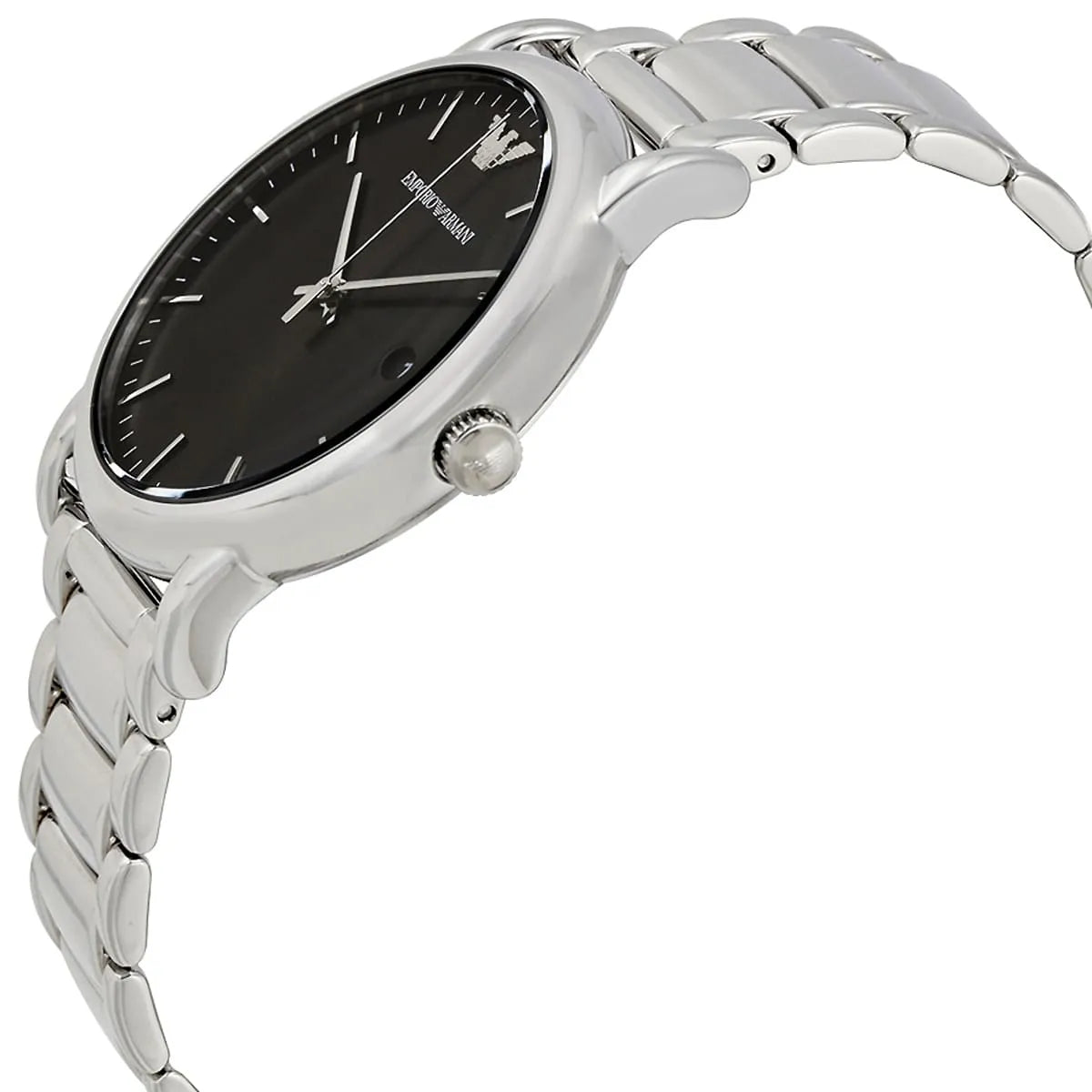 Emporio Armani Luigi AR2499 watch angled side view showing case and strap