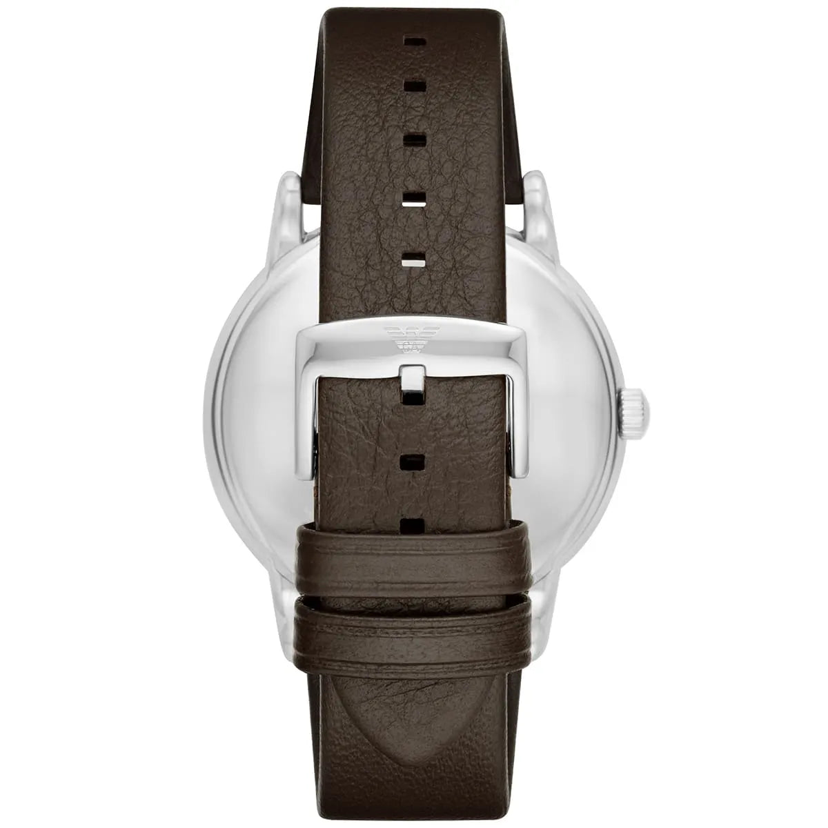 Emporio Armani Kappa Quartz White Dial Brown Leather Strap Watch For Men - AR80006 AR80006 - Image 3