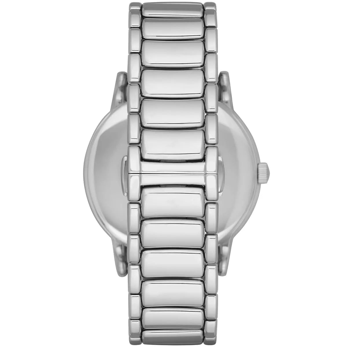 Silver stainless steel bracelet strap of Emporio Armani Luigi AR8033 watch