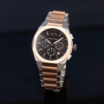 Armani Exchange AX4181 chronograph watch worn on wrist with black dial visible