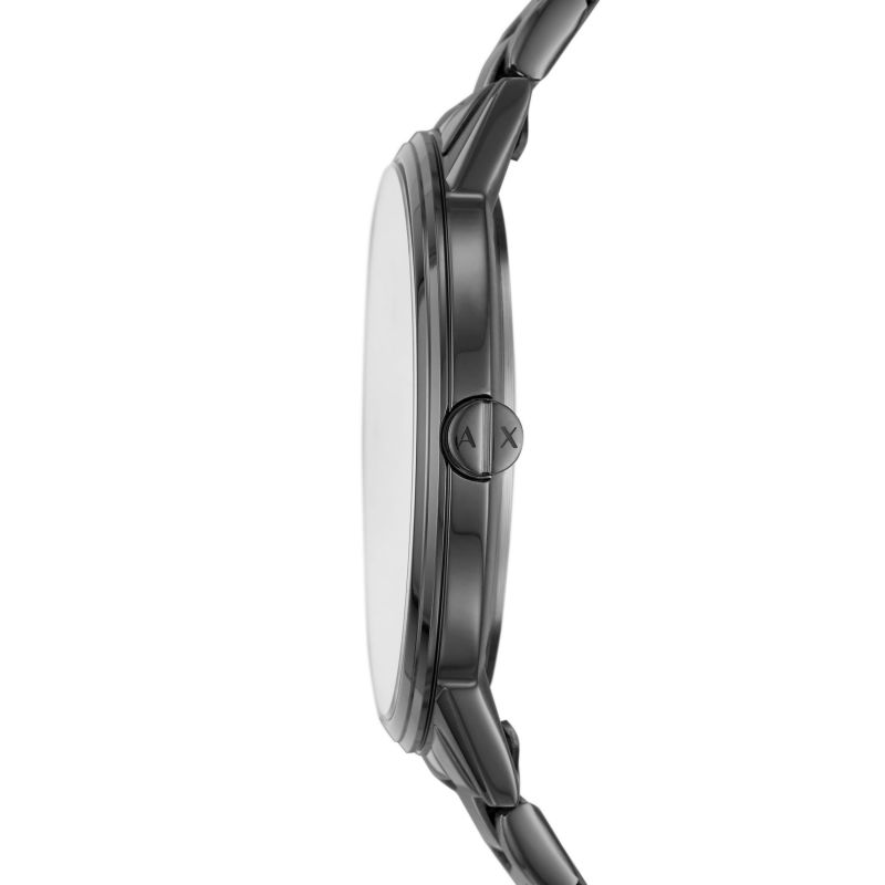 Right side view of Armani Exchange Cayde AX2722 watch showing case profile