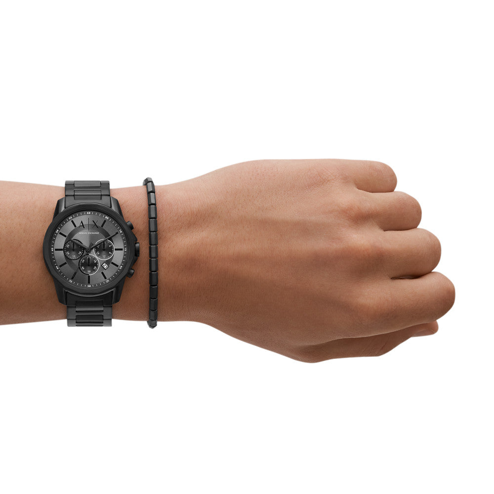 Armani Exchange Chronograph Black Stainless Steel Men’s Watch AX7140 - Watch