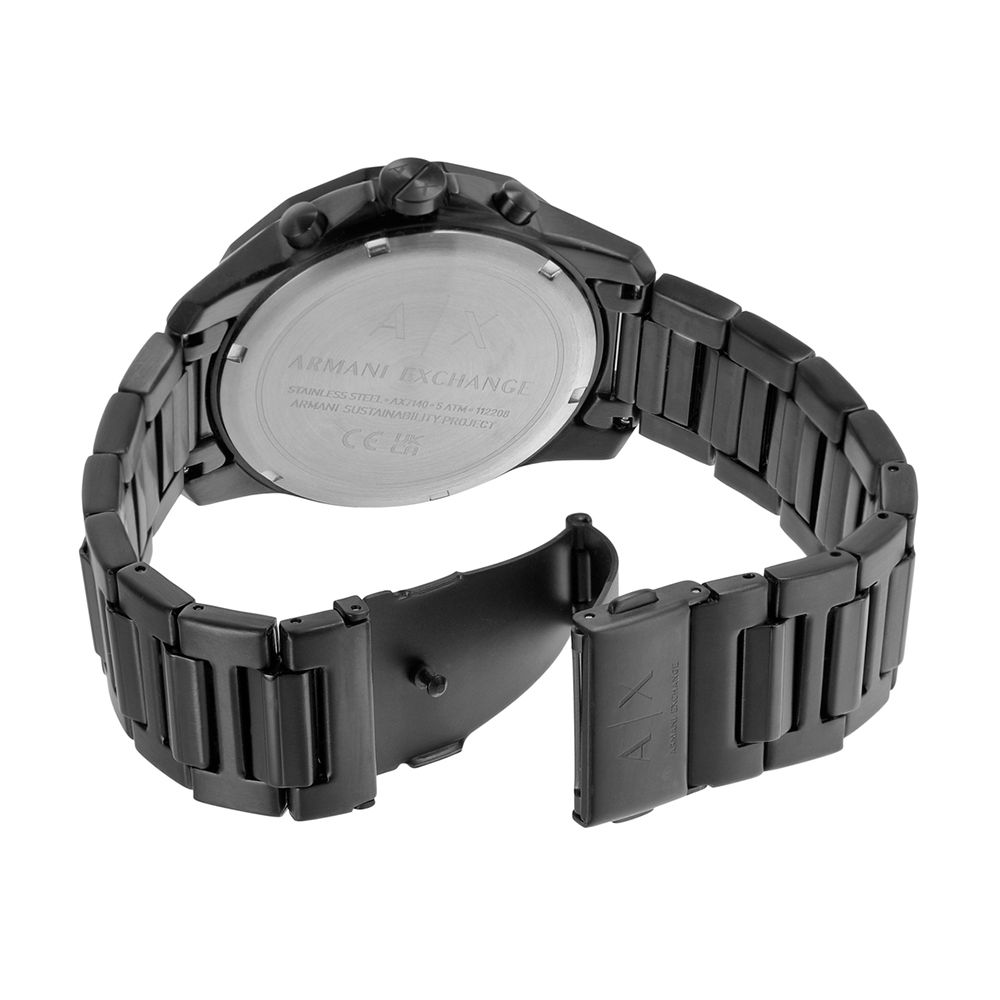 Armani Exchange Chronograph Black Stainless Steel Men’s Watch AX7140 - Watch
