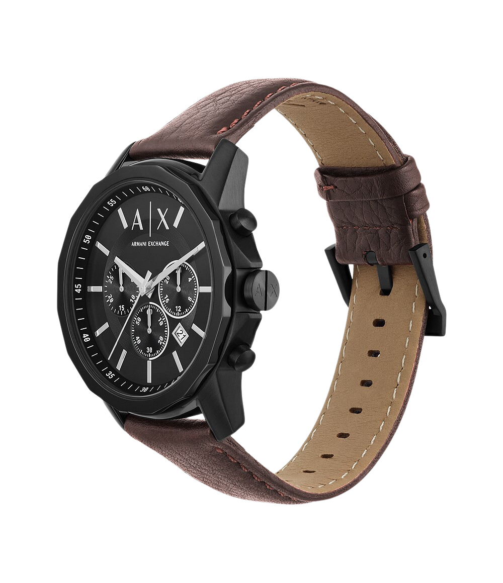 Armani Exchange Chronograph Brown Leather Men’s Watch AX1732 - Watch