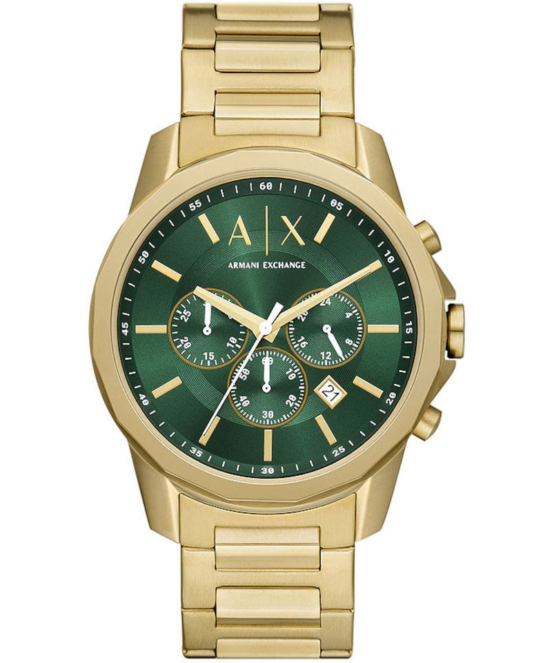Armani Exchange Chronograph Gold-Tone Green Dial Men's Watch AX1746 ax1746 - Image 1